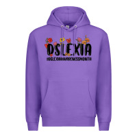 Purple dslexia awareness month Premium Hoodie - MaliasSmallBusiness