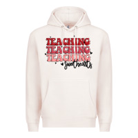 Pale Pink teaching Premium Hoodie - MaliasSmallBusiness