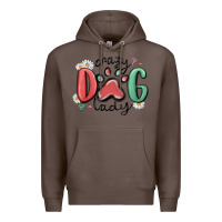 Coffee crazy dog lady Premium Hoodie - MaliasSmallBusiness
