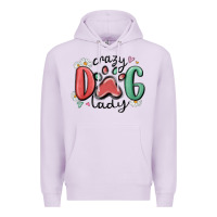 Lilac crazy dog lady Premium Hoodie - MaliasSmallBusiness