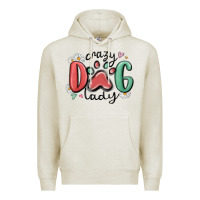 Oatmeal Heather crazy dog lady Premium Hoodie - MaliasSmallBusiness