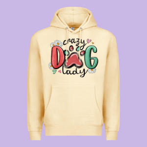 Crazy Dog Lady Premium Hoodie Designed By Maliassmallbusiness