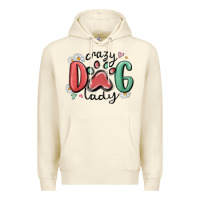 Sandshell crazy dog lady Premium Hoodie - MaliasSmallBusiness