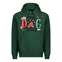 Sports Green crazy dog lady Premium Hoodie - MaliasSmallBusiness