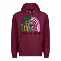 Burgundy mom of both rainbow Premium Hoodie - MaliasSmallBusiness