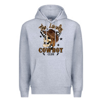 Heather Grey the lonely cowboy club Premium Hoodie - MaliasSmallBusiness