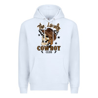 White the lonely cowboy club Premium Hoodie - MaliasSmallBusiness