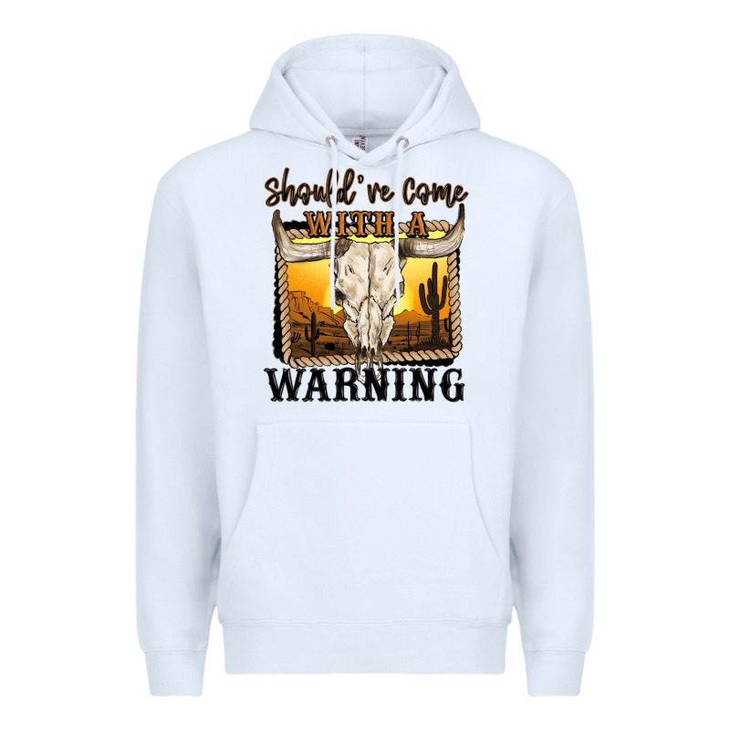 Should've Come With A Warning Premium Hoodie by MaliasSmallBusiness | Teevron