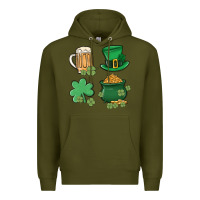 Army Green pot of gold Premium Hoodie - MaliasSmallBusiness