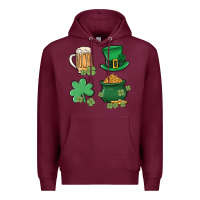 Burgundy pot of gold Premium Hoodie - MaliasSmallBusiness