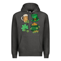Charcoal Heather pot of gold Premium Hoodie - MaliasSmallBusiness