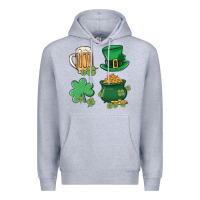 Heather Grey pot of gold Premium Hoodie - MaliasSmallBusiness
