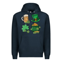 Navy pot of gold Premium Hoodie - MaliasSmallBusiness