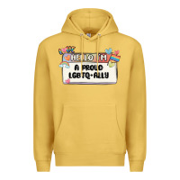 Antique Gold proud ally Premium Hoodie - MaliasSmallBusiness
