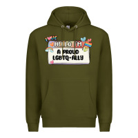 Army Green proud ally Premium Hoodie - MaliasSmallBusiness
