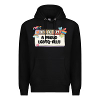 Black proud ally Premium Hoodie - MaliasSmallBusiness