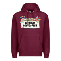 Burgundy proud ally Premium Hoodie - MaliasSmallBusiness