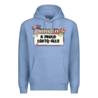 Colony Blue proud ally Premium Hoodie - MaliasSmallBusiness
