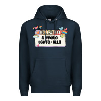 Navy proud ally Premium Hoodie - MaliasSmallBusiness
