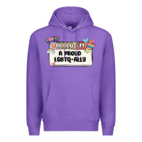 Purple proud ally Premium Hoodie - MaliasSmallBusiness