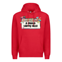 Red proud ally Premium Hoodie - MaliasSmallBusiness