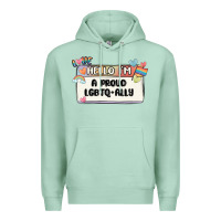 Seafoam proud ally Premium Hoodie - MaliasSmallBusiness
