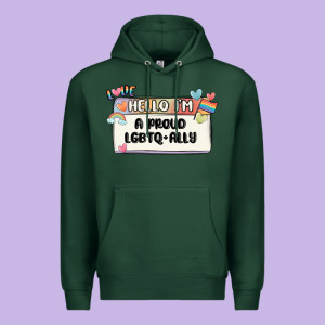 Proud Ally Premium Hoodie Designed By Maliassmallbusiness