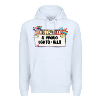 White proud ally Premium Hoodie - MaliasSmallBusiness