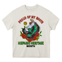 Cream traditional lady hispanic heritage month Heavy Core Tee - BundleAndBundleShop