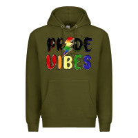 Army Green pride vibes Premium Hoodie - MaliasSmallBusiness