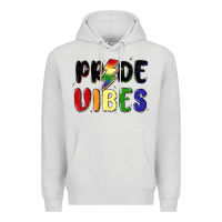 Dove Grey pride vibes Premium Hoodie - MaliasSmallBusiness