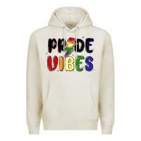 Oatmeal Heather pride vibes Premium Hoodie - MaliasSmallBusiness