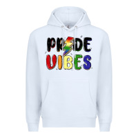 White pride vibes Premium Hoodie - MaliasSmallBusiness
