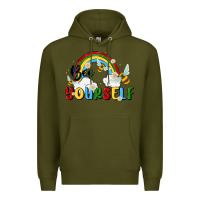 Army Green bee yourself Premium Hoodie - MaliasSmallBusiness