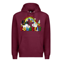 Burgundy bee yourself Premium Hoodie - MaliasSmallBusiness