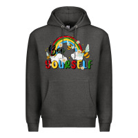 Charcoal Heather bee yourself Premium Hoodie - MaliasSmallBusiness