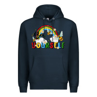 Navy bee yourself Premium Hoodie - MaliasSmallBusiness
