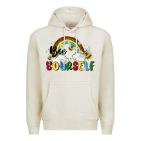 Oatmeal Heather bee yourself Premium Hoodie - MaliasSmallBusiness