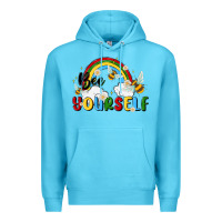 Ocean Blue bee yourself Premium Hoodie - MaliasSmallBusiness