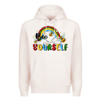 Pale Pink bee yourself Premium Hoodie - MaliasSmallBusiness