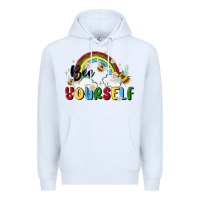 White bee yourself Premium Hoodie - MaliasSmallBusiness