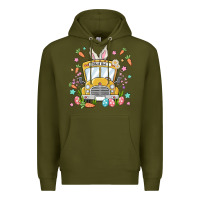 Army Green easter school bus Premium Hoodie - MaliasSmallBusiness