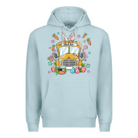 Blue Mist easter school bus Premium Hoodie - MaliasSmallBusiness