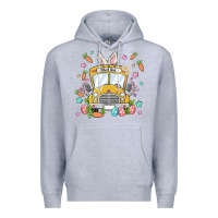 Heather Grey easter school bus Premium Hoodie - MaliasSmallBusiness