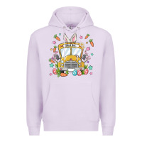 Lilac easter school bus Premium Hoodie - MaliasSmallBusiness