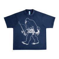 Navy bigfoot fishing adventure Urban Heavy Tee - tatanardila111