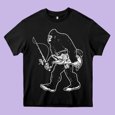 Heavy Core Tee bigfoot fishing adventure