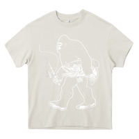 Cream bigfoot fishing adventure Heavy Core Tee - tatanardila111