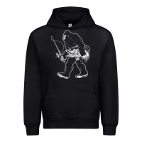 Black bigfoot fishing adventure Urban Hoodie - tatanardila111