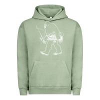 Pigment Oil Green bigfoot fishing adventure Urban Hoodie - tatanardila111